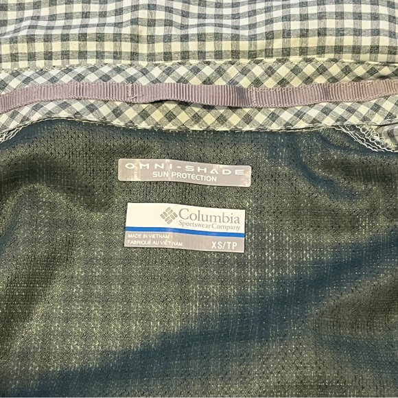 COLUMBIA Omni-Shade Sun Protection Green Plaid Button Down Long Sleeve Shirt - Picture 4 of 8